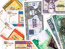 Billetes que se utilizan en Cuba