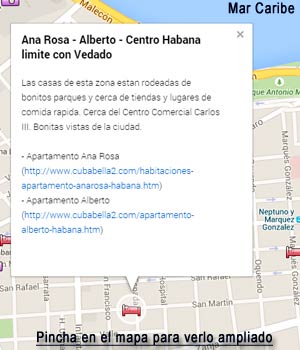 Pincha para ver la ubicacion del Apartamento Alberto en La Habana