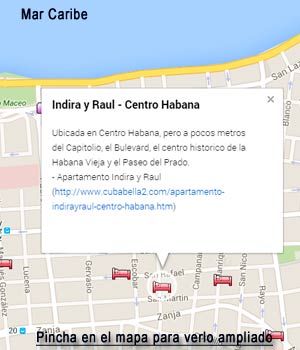 Pincha para ver la ubicacion del Apartamento Indira y Raul en La Habana